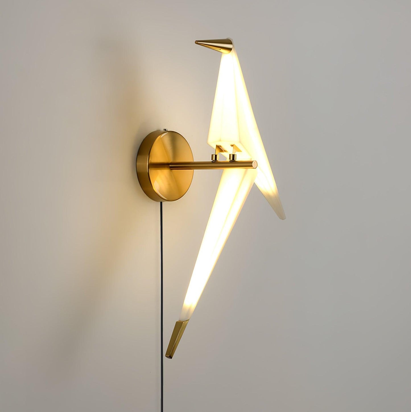 Avian Serenity Plug-In Wall Lamp with Adjustable LED Light