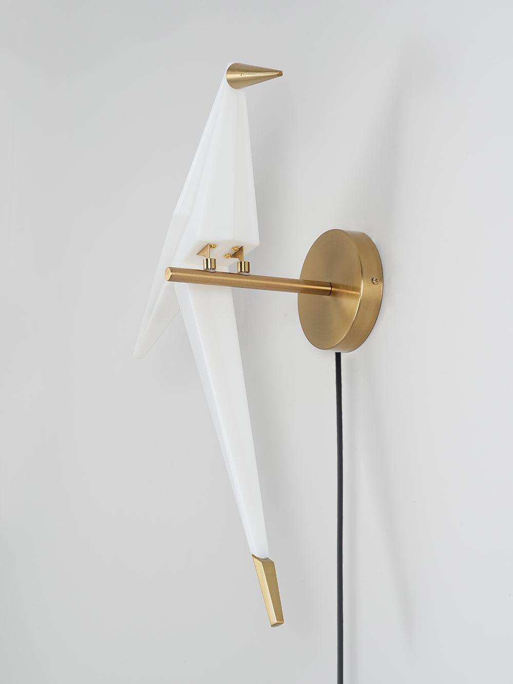 Avian Serenity Plug-In Wall Lamp with Adjustable LED Light