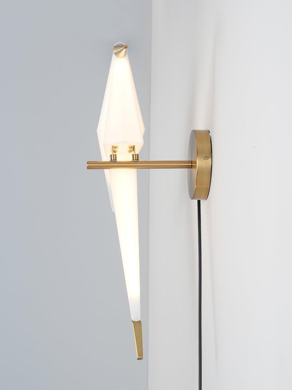Avian Serenity Plug-In Wall Lamp with Adjustable LED Light