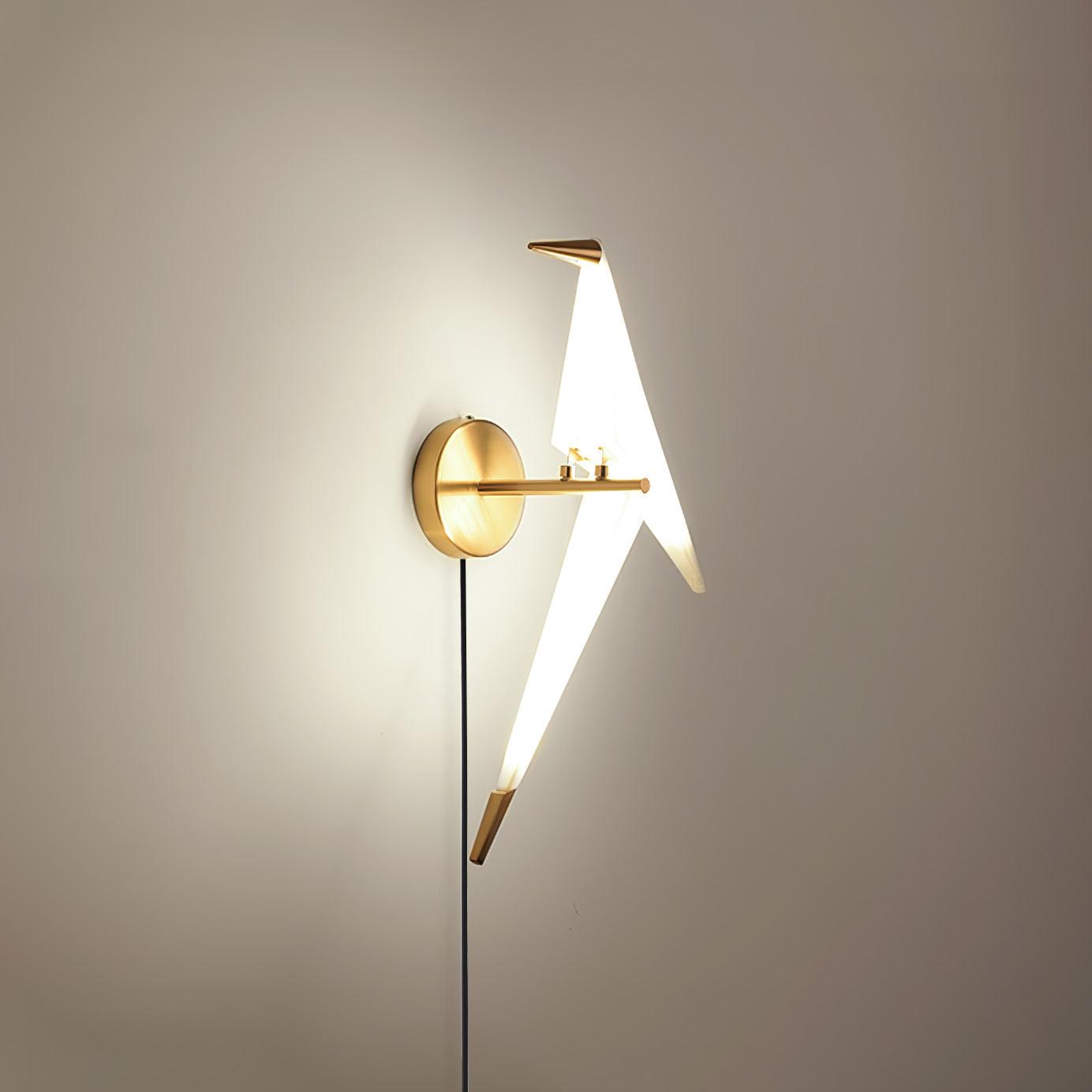 Avian Serenity Plug-In Wall Lamp with Adjustable LED Light