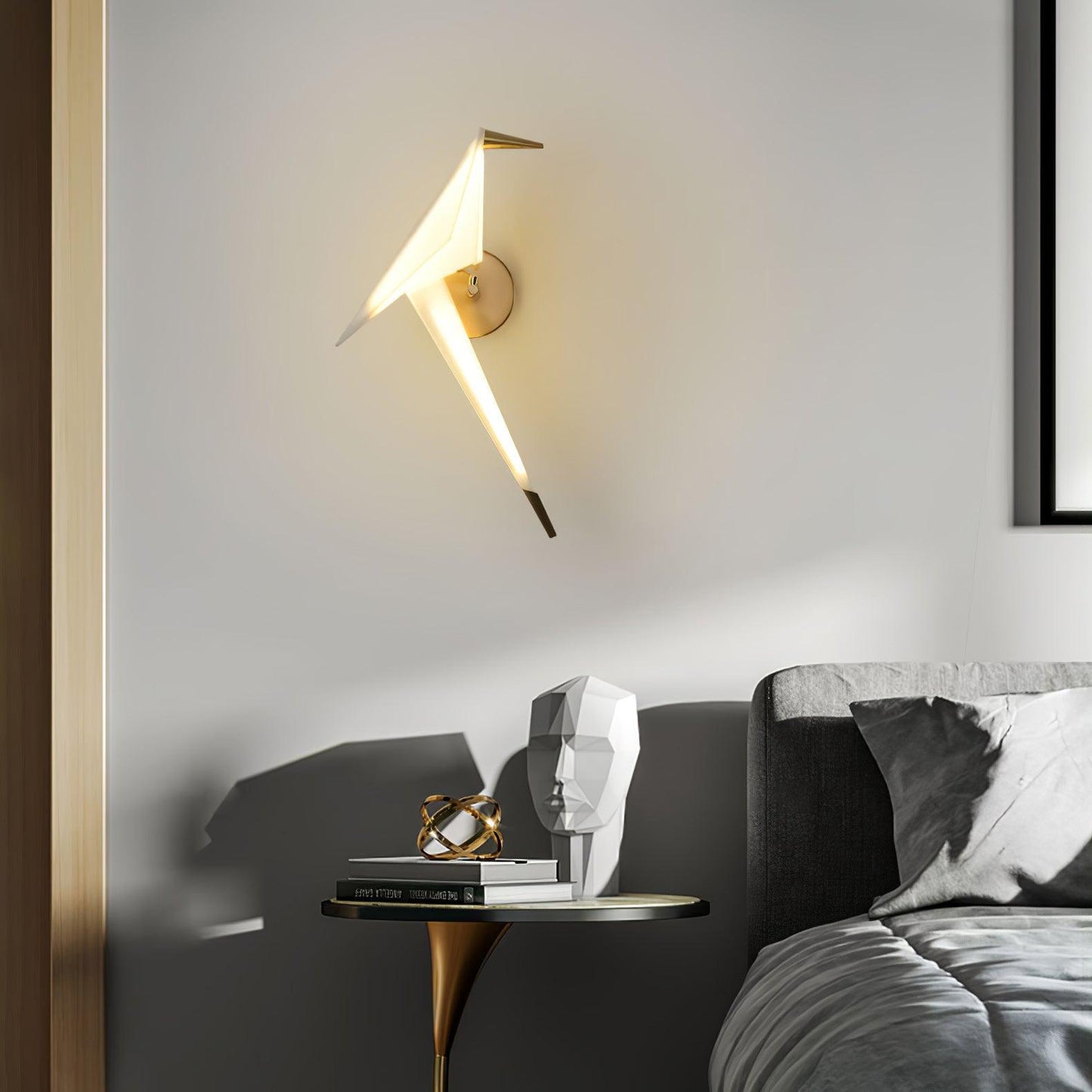 Avian Serenity Plug-In Wall Lamp with Adjustable LED Light
