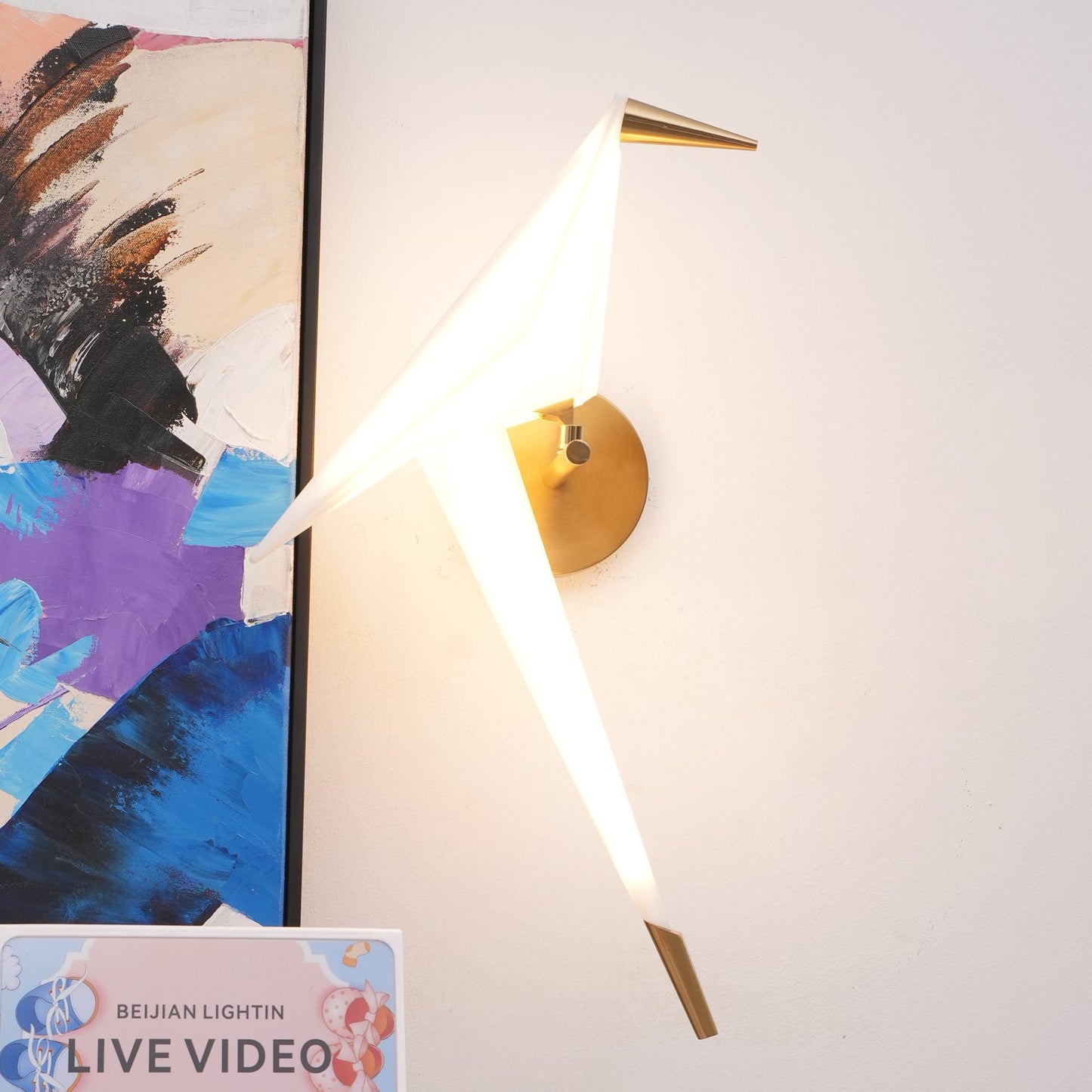 Avian Serenity Plug-In Wall Lamp with Adjustable LED Light
