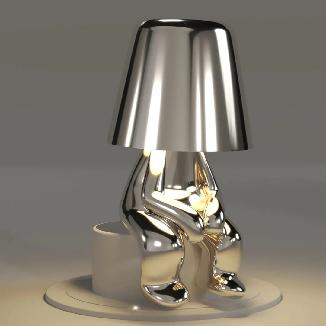 Gold USB Rechargeable Table Lamp | Dimmable Resin Lamp