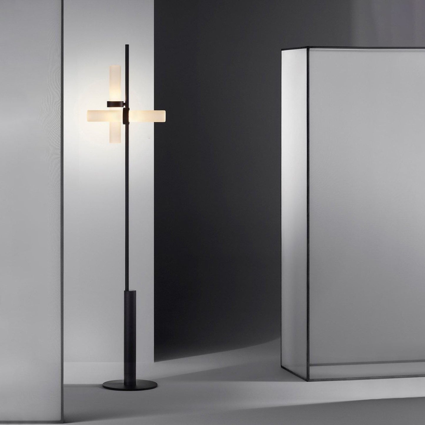 Axis Modular Floor Lamp with LED Dimming Functionality