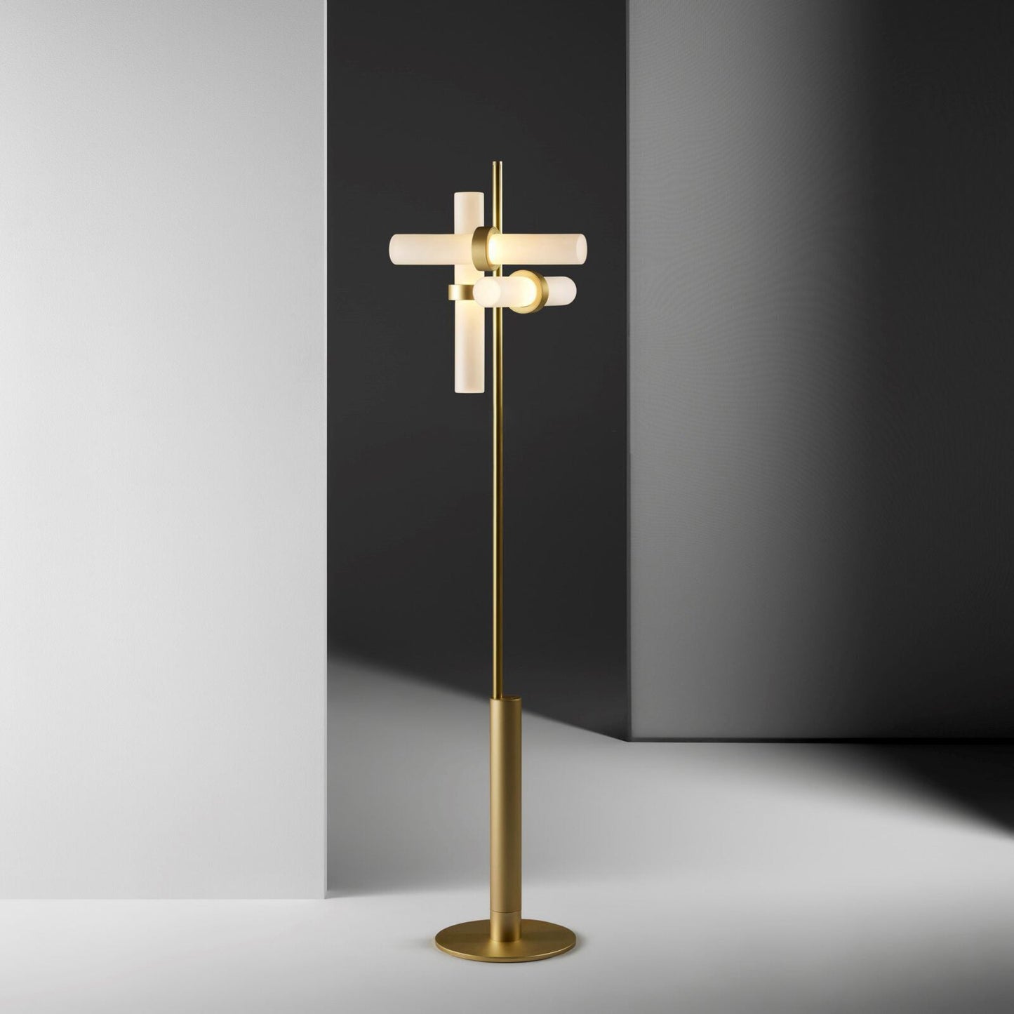 Axis Modular Floor Lamp with LED Dimming Functionality