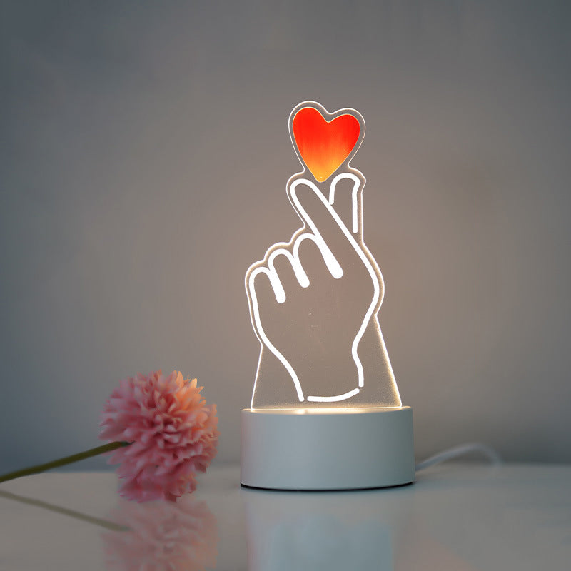 Contemporary Creative Rectangle Acrylic LED Table Lamp Living Room