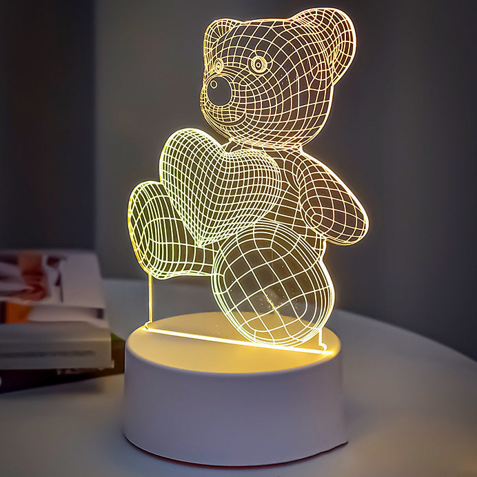 Contemporary Creative Rectangle Acrylic LED Table Lamp Living Room