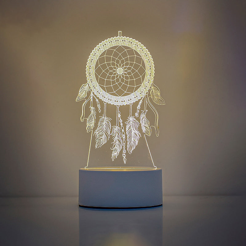 Contemporary Creative Rectangle Acrylic LED Table Lamp Living Room