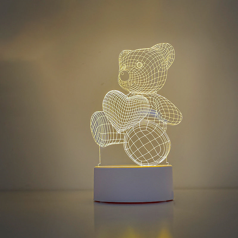 Contemporary Creative Rectangle Acrylic LED Table Lamp Living Room