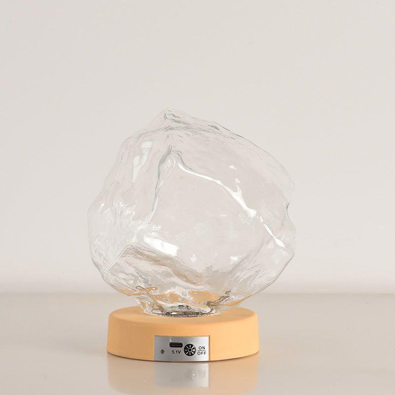Modern Art Deco Trapezoidal Plastic Glass LED Table Lamp