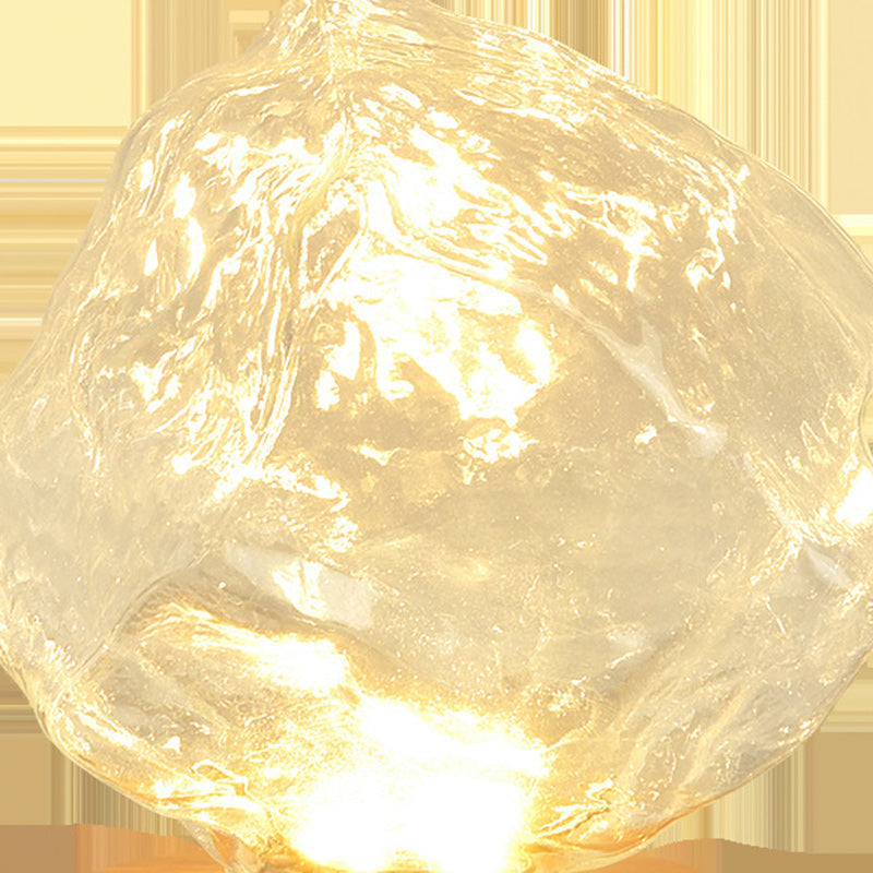Modern Art Deco Trapezoidal Plastic Glass LED Table Lamp