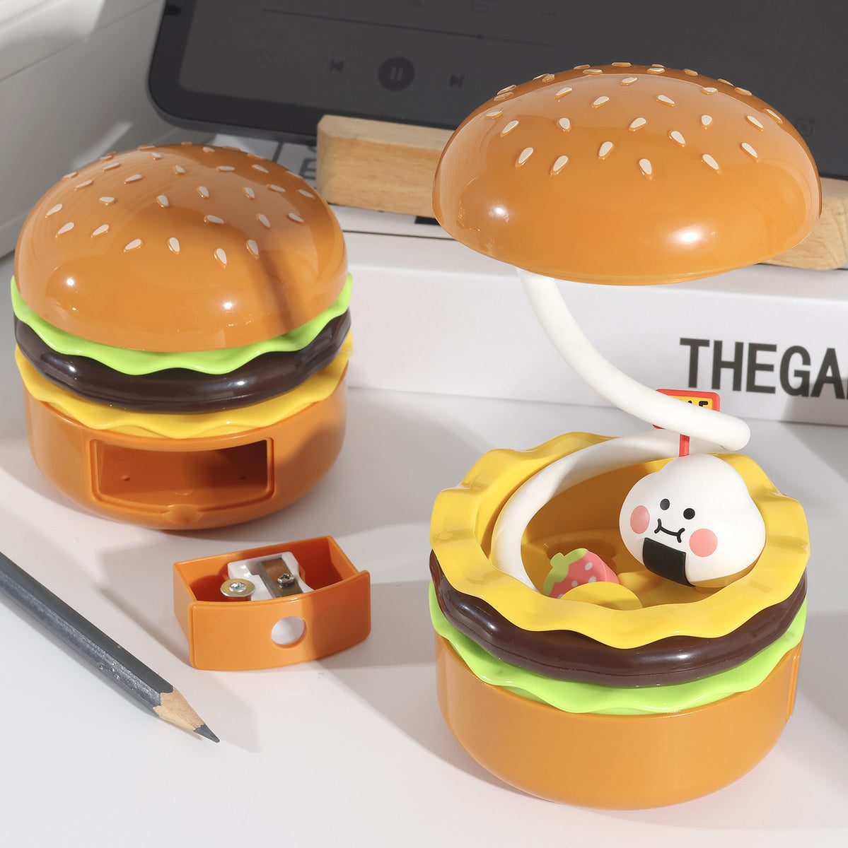 Contemporary Creative Hamburger LED Table Lamp for Bedroom