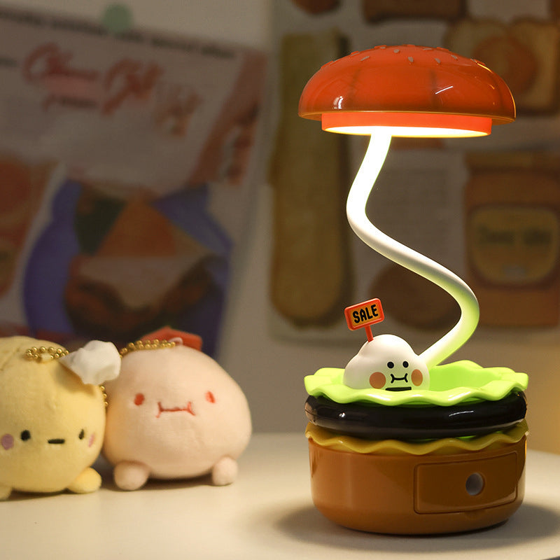 Contemporary Creative Hamburger LED Table Lamp for Bedroom