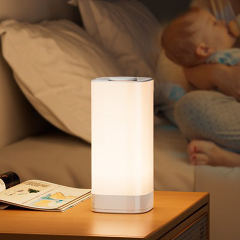 Modern Minimalist Rectangular ABS PC LED Table Lamp for Bedroom