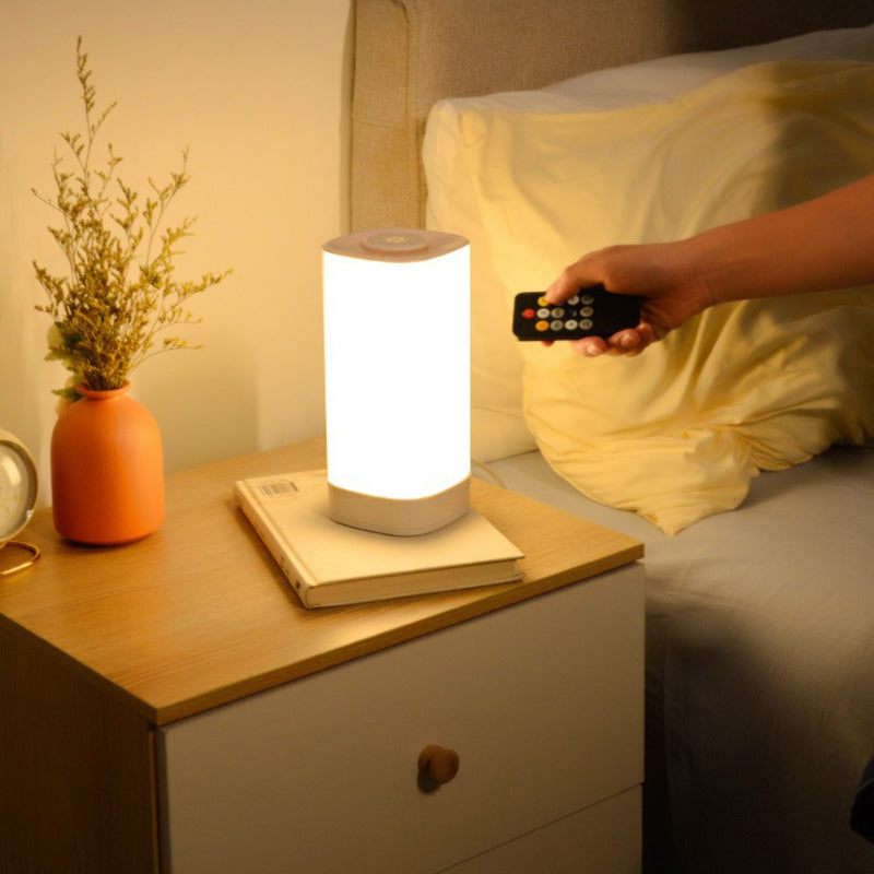 Modern Minimalist Rectangular ABS PC LED Table Lamp for Bedroom