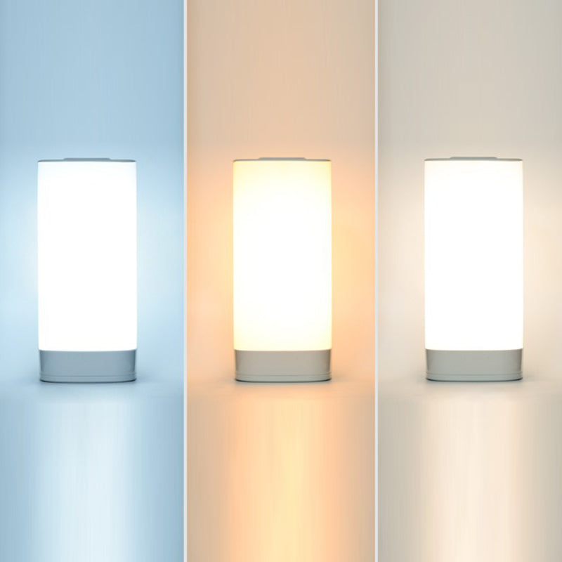 Modern Minimalist Rectangular ABS PC LED Table Lamp for Bedroom
