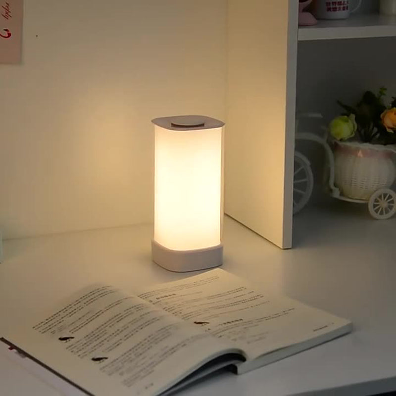 Modern Minimalist Rectangular ABS PC LED Table Lamp for Bedroom