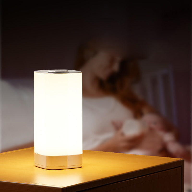 Modern Minimalist Rectangular ABS PC LED Table Lamp for Bedroom