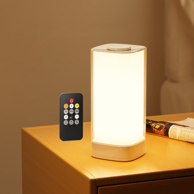 Modern Minimalist Rectangular ABS PC LED Table Lamp for Bedroom