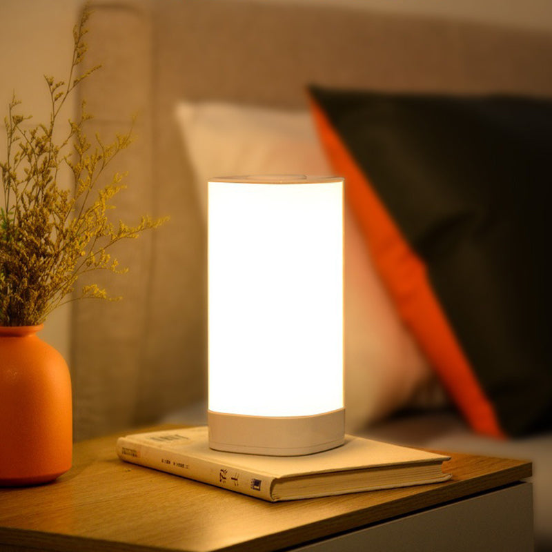 Modern Minimalist Rectangular ABS PC LED Table Lamp for Bedroom