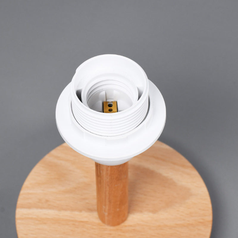 Traditional Japanese Cylinder Fabric 1-Light Table Lamp