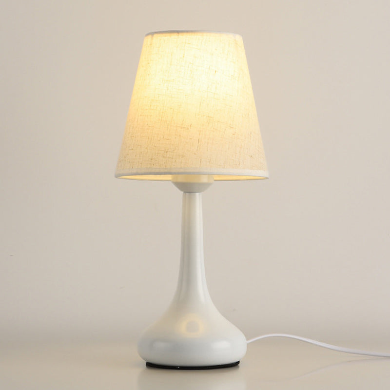 Contemporary Nordic Drum Iron Fabric 1-Light Table Lamp