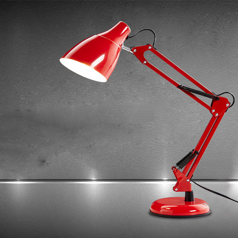 Modern Minimalist Foldable Round Base Iron 1-Light Desk Lamp