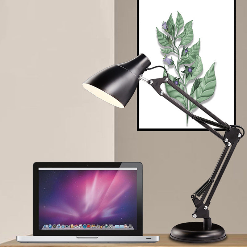 Modern Minimalist Foldable Round Base Iron 1-Light Desk Lamp