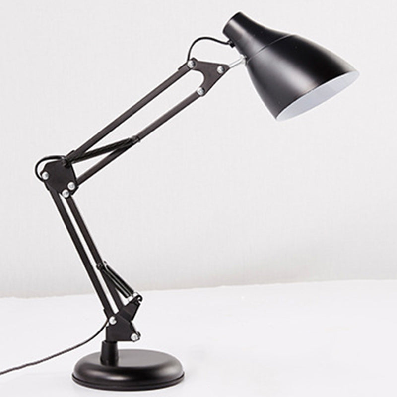 Modern Minimalist Foldable Round Base Iron 1-Light Desk Lamp