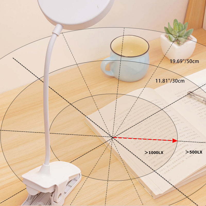 Modern Minimalist Adjustable Round LED Desk Lamp for Bedroom