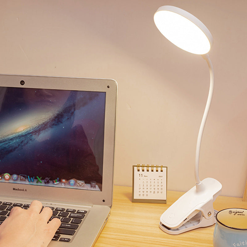 Modern Minimalist Adjustable Round LED Desk Lamp for Bedroom