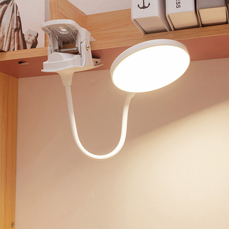 Modern Minimalist Adjustable Round LED Desk Lamp for Bedroom