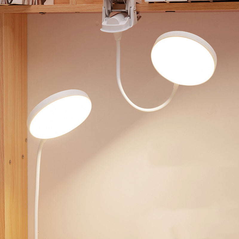 Modern Minimalist Adjustable Round LED Desk Lamp for Bedroom