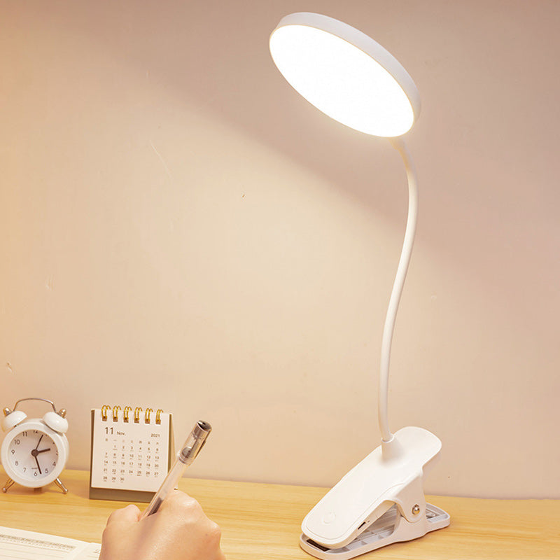 Modern Minimalist Adjustable Round LED Desk Lamp for Bedroom