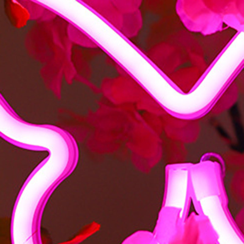 Moderne Art Deco Butterfly Shade Neon LED Table Lamp Bedroom
