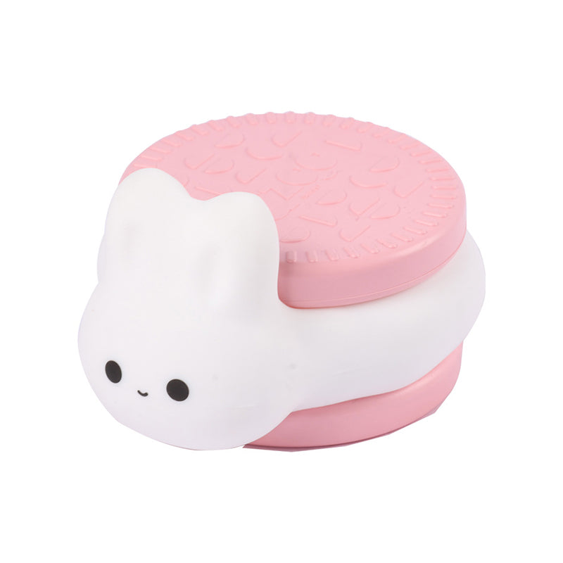 Contemporary Creative Cookie Bunny Silicone LED Timer Night Light Table Lamp for Bedroom