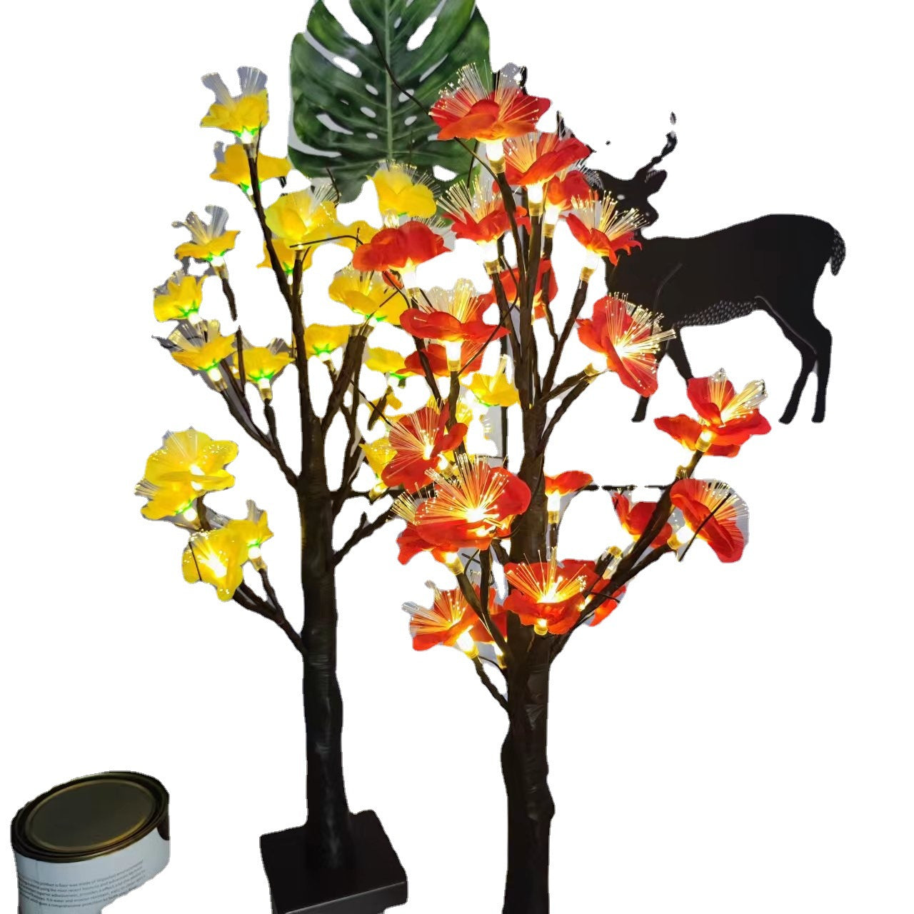 Contemporary Creative Plastic Artificial Rose Tree LED Table Lamp for Bedroom