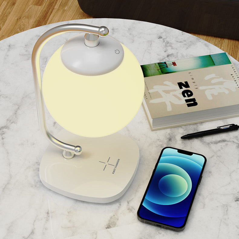 Contemporary Scandinavian ABS Wood Grain LED Table Lamp