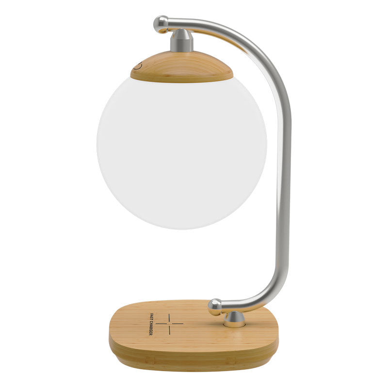 Contemporary Scandinavian ABS Wood Grain LED Table Lamp