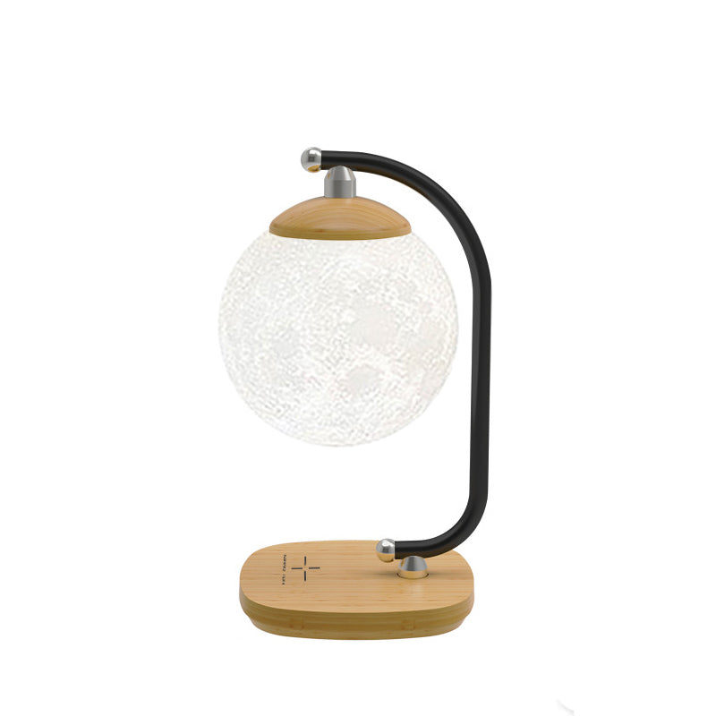 Contemporary Scandinavian ABS Wood Grain LED Table Lamp