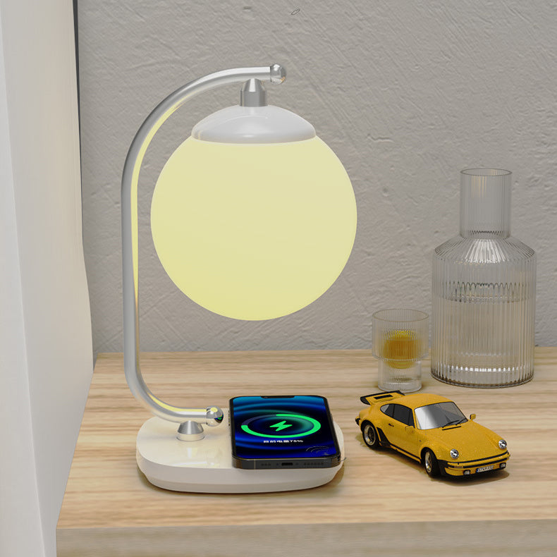 Contemporary Scandinavian ABS Wood Grain LED Table Lamp