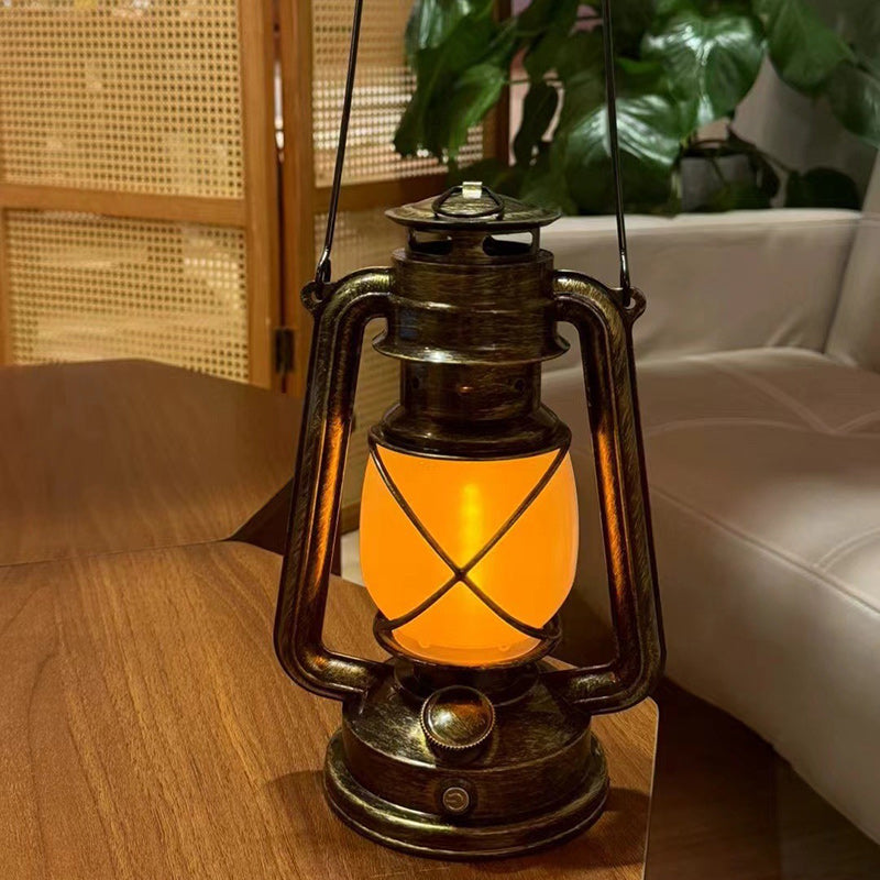 Traditional Vintage USB Horse Lamp Round ABS LED Table Lamp for Living Room