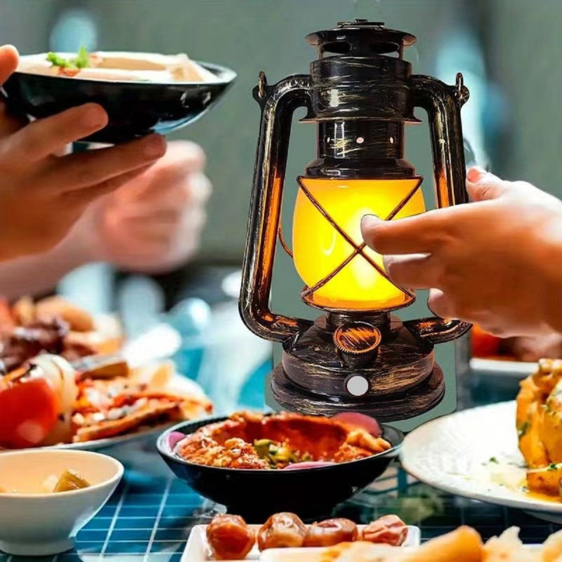 Traditional Vintage USB Horse Lamp Round ABS LED Table Lamp for Living Room