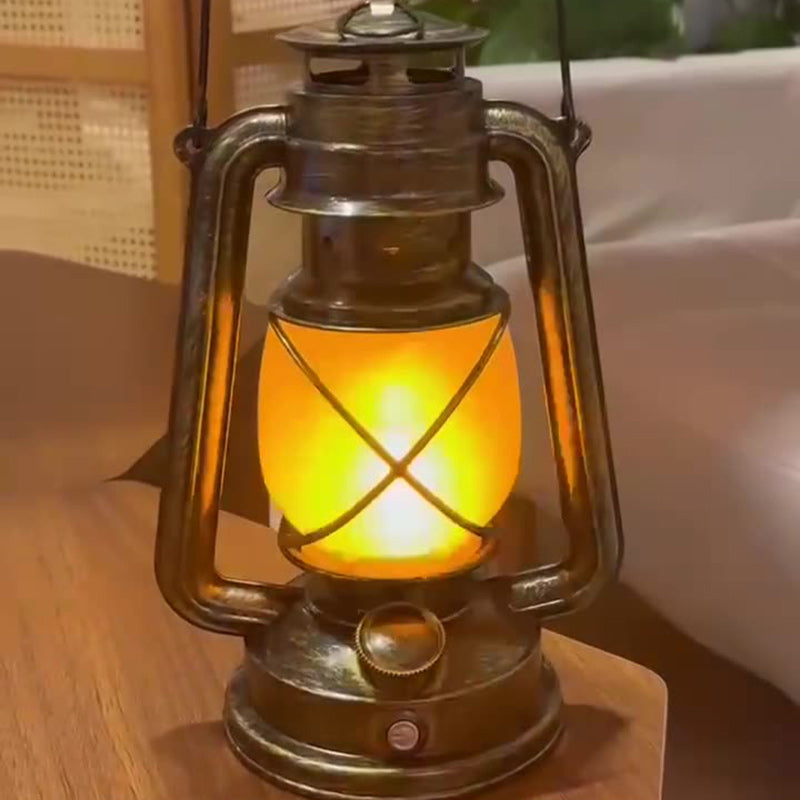 Traditional Vintage USB Horse Lamp Round ABS LED Table Lamp for Living Room