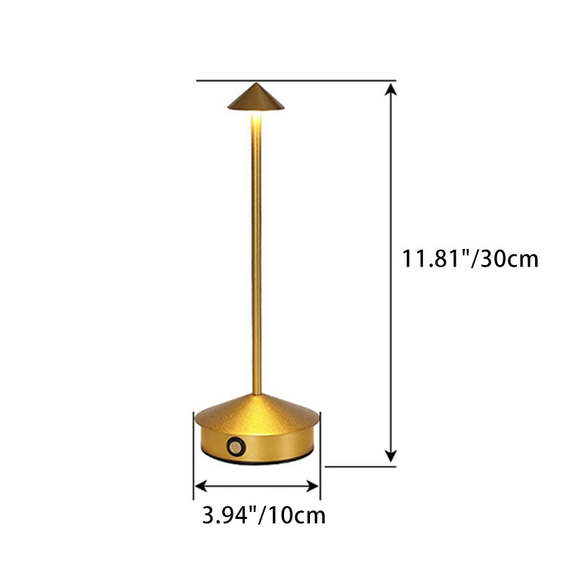 Modern Minimalist USB LED Round Metal Table Lamp for Bedroom