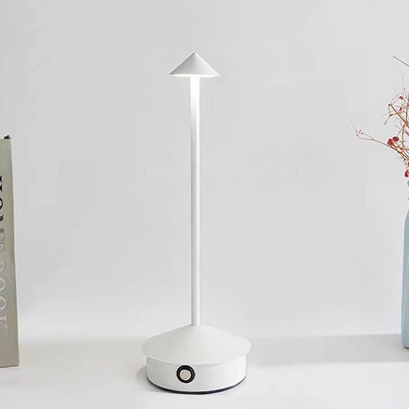 Modern Minimalist USB LED Round Metal Table Lamp for Bedroom