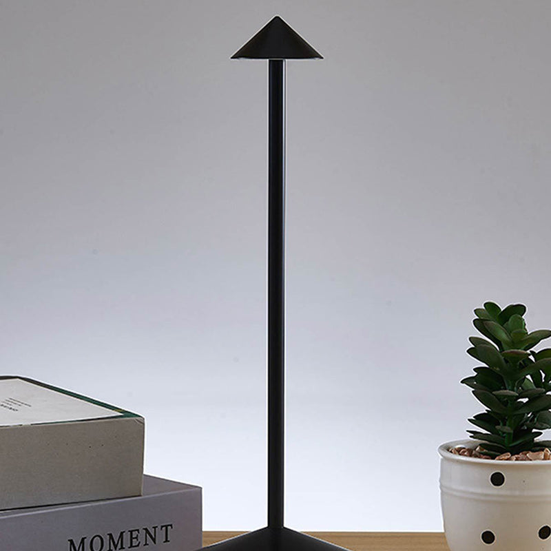 Modern Minimalist USB LED Round Metal Table Lamp for Bedroom