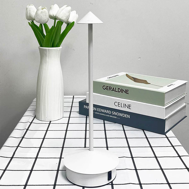 Modern Minimalist USB LED Round Metal Table Lamp for Bedroom