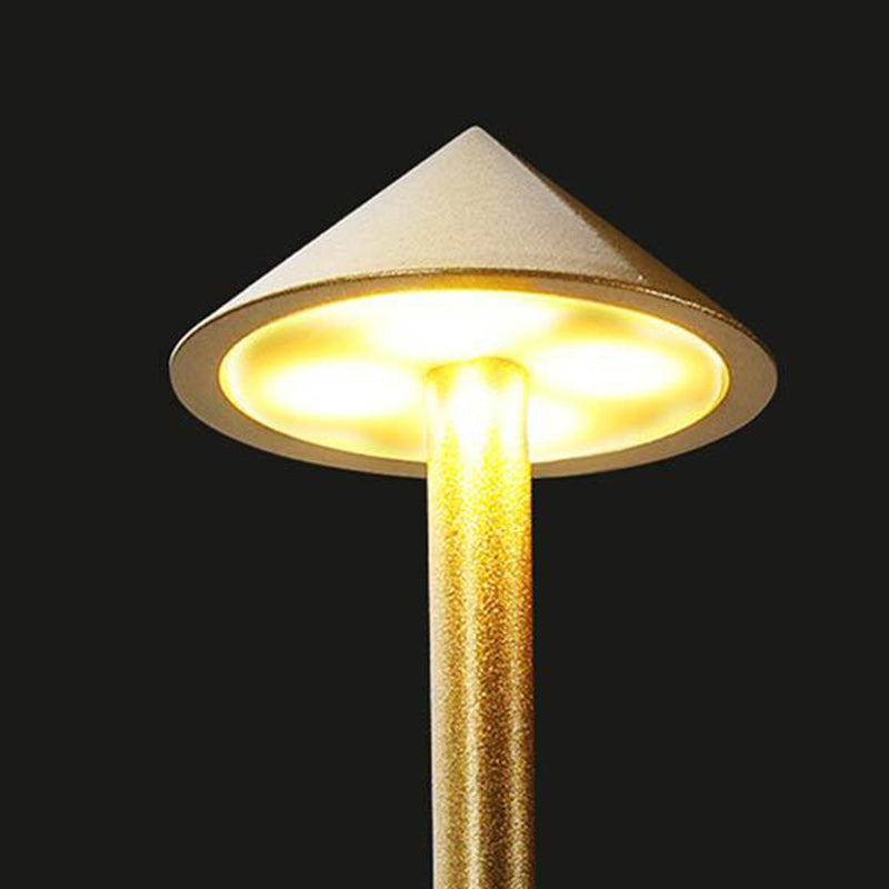 Modern Minimalist USB LED Round Metal Table Lamp for Bedroom