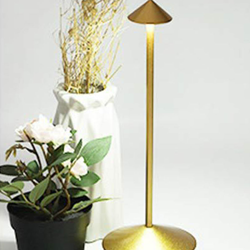 Modern Minimalist USB LED Round Metal Table Lamp for Bedroom